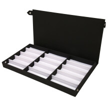 Zonnebrillenorganizer met 15 aparte vakjes, draagbare zonnebrillenorganizer, opbergdoos van nylonstof voor brillen, multifunctionele sieraden- en