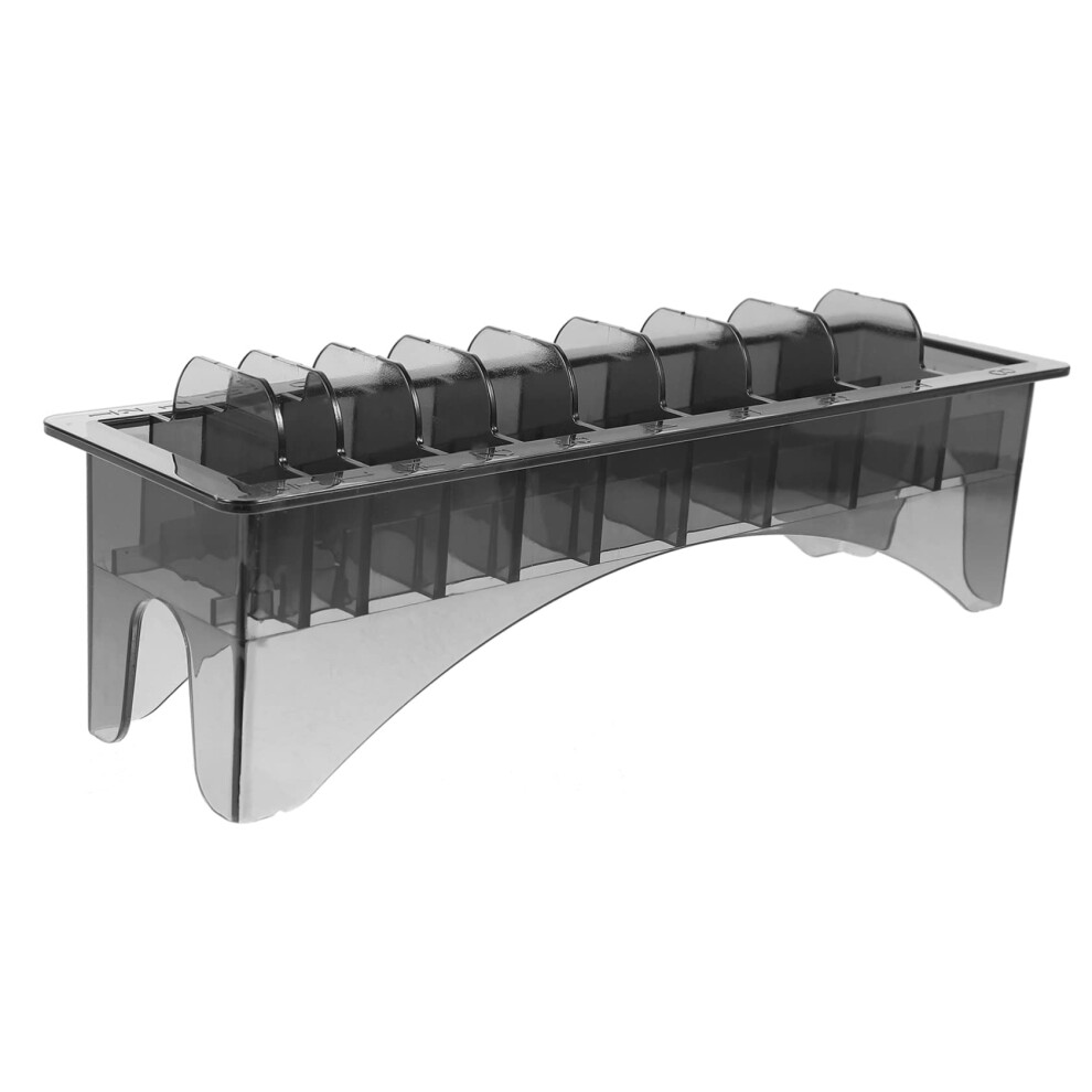Hair Clipper Guard Holder with Transparent Slots for Maximum Comb Protection and Easy Access Organizer