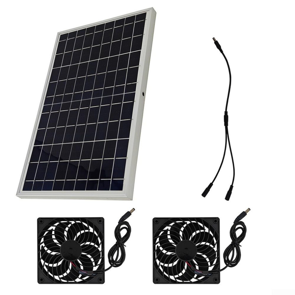 Solar Powered Exhaust Fan With 10W 18V Solar Panel Airflow Ventilation For Greenhouse Chicken Coops Pet Houses 9001264998752