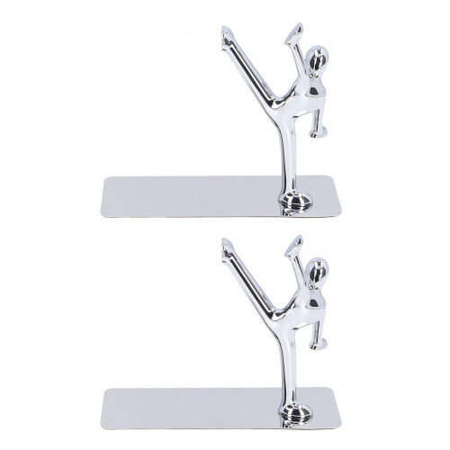 2 Stück Buchstützen aus Metall, einzigartiges 1