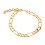 Βραχιόλι Cuban Link για καθημερινό στυλ, επιχρυσωμένο μεταλλικό βραχιόλι 1
