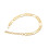 Βραχιόλι Cuban Link για καθημερινό στυλ, επιχρυσωμένο μεταλλικό βραχιόλι 7