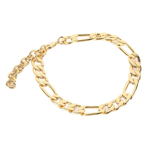 Βραχιόλι Cuban Link για καθημερινό στυλ, επιχρυσωμένο μεταλλικό βραχιόλι 2
