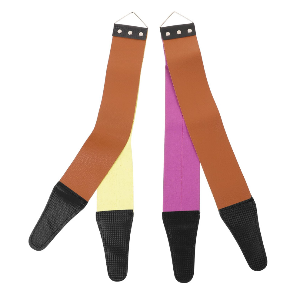 DualSided Leather Razor Strop for Shaving and Clipper Blade Sharpening Random Color