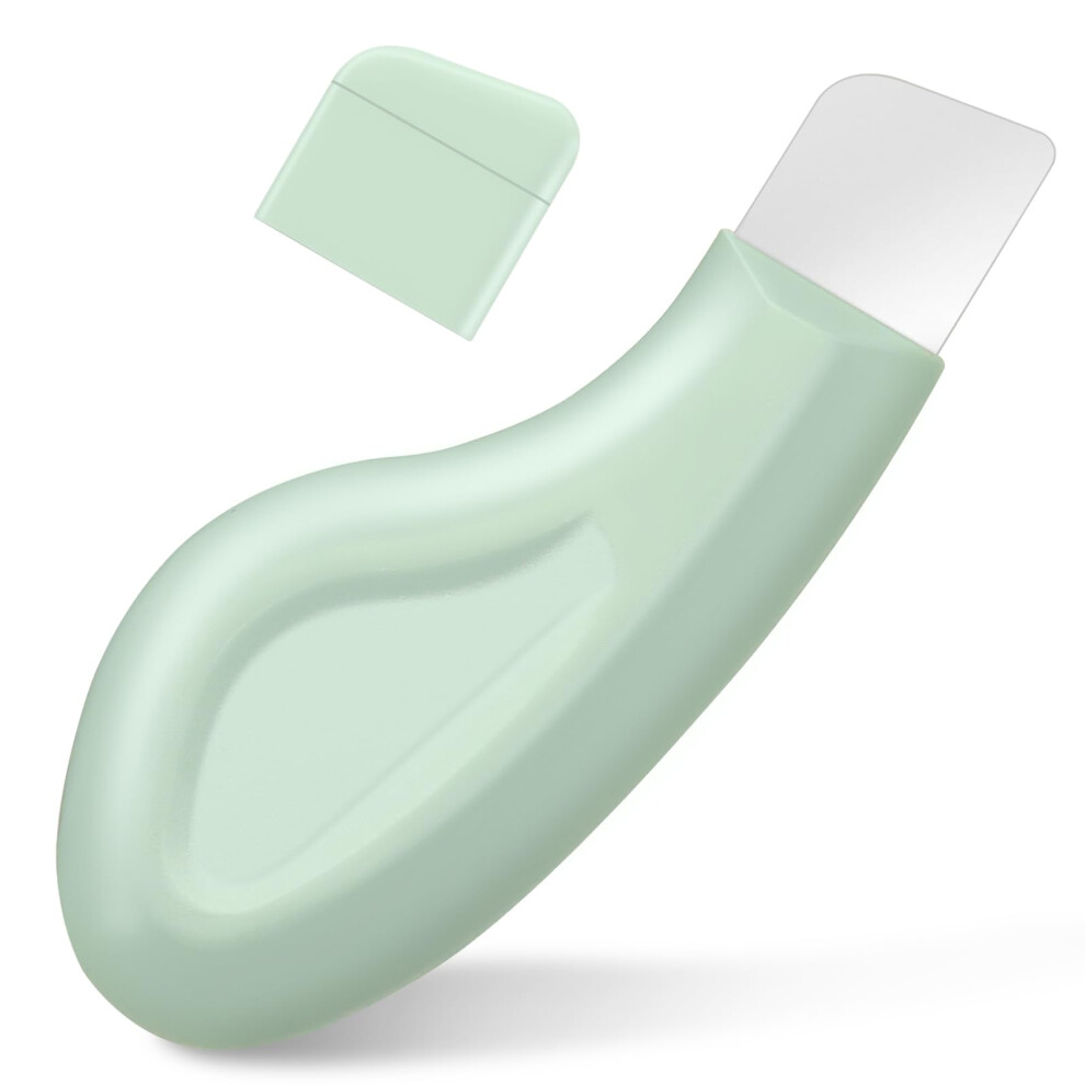 Green Blackhead Remover For Nose And Face With Silicone Scraper, Deep Pore Cleansing Facial Tool