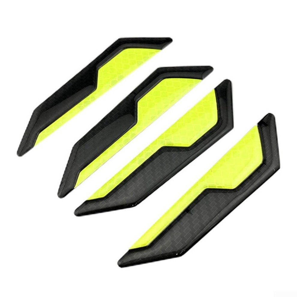 4Pcs Reflective Carbon Fiber Car Door Edge Guard Strips Universal Scratchresistant Protector Green 9119770758460