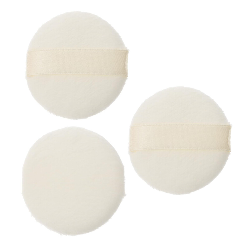 3 Pcs Ultra Soft Plush Face Powder Puff and Fluffy Body Powder Puff for Talcum Powder