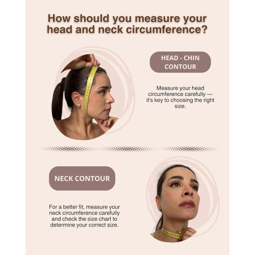Chin Strap for Double Chin Reducer with  Compression Face Lift Support Adjustable Breathable Powernet Fabric Medium Beige 1