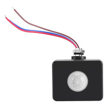Détecteur de mouvement infrarouge à large portée, conception robuste et étanche pour une utilisation extérieure, minuterie réglable pour
