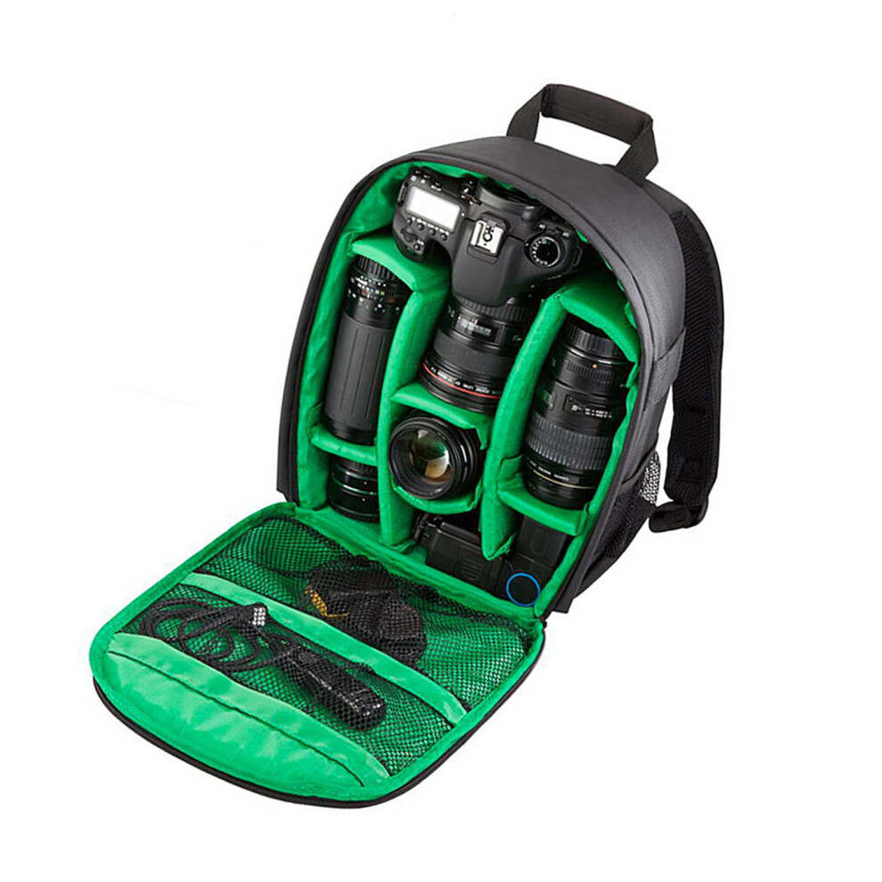 Multifunctional Photography Backpack For Dslr Cameras With Shockproof Padding Breathable Adjustable Straps Green 9119770758071