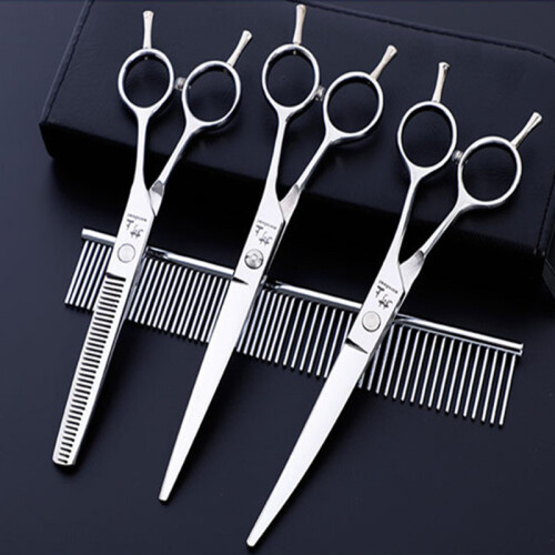 Pet Scissors Set 4 Pieces Silver