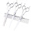 Pet Scissors Set 4 Pieces Silver 7
