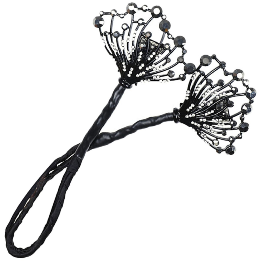 Rhinestone Hair Bun Maker with Firm Secure Hold, Elegant Styling Tool for Women, Quick Easy Use