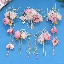 (19#套装) Ancient Headwear Hairpins Set Fairy Headwear New Chinese Style Hanfu Headdress