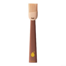 Flexible Silicone Oil Brush for Precise Application, BBQ and Baking, Brown, Food Grade Silicone