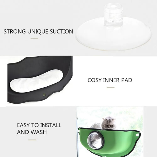 Cat Window Perch Hammock EVA Material Window Suction Cups Green Nest Sunbath Bed 2