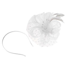 Fascinator Hats White Headwear for Decoration 3Sets for Wedding Parties