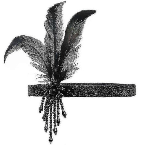 Feather Headband 1920s Style Women Decorative Headwear