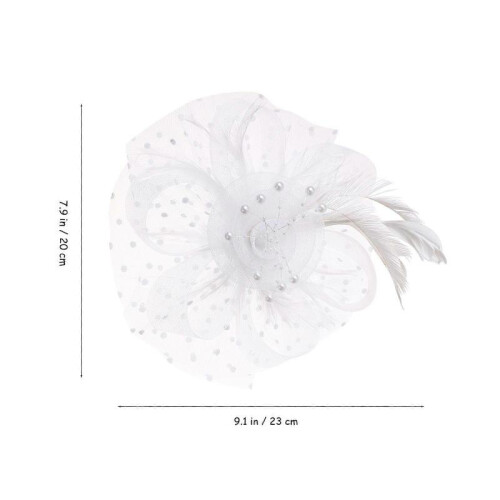 Fascinator Hats White Headwear for Decoration 3Sets for Wedding Parties 1