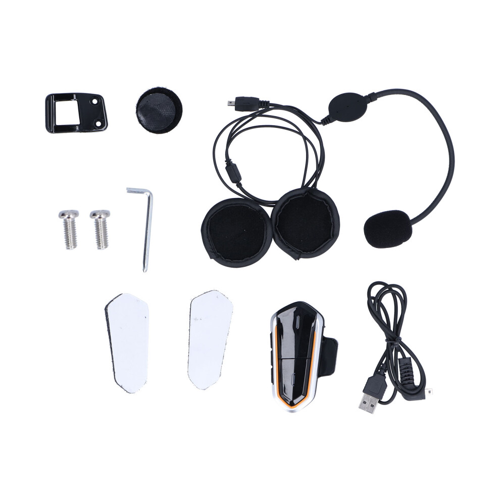 Intercom Motorcycle Headset Fullduplex Intercom Stereo Music Noise Cancellation Waterproof Bluetooth Technology Hands Free Communication Hifi Stereo F 9416038559273