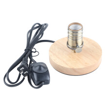 Polished Metal Table Lamp Base Vintage E26 E27 Socket With Dimmable Cord Switch Non Slip Industrial Design Ambient Light Solution UL CE Listed DIY Pro