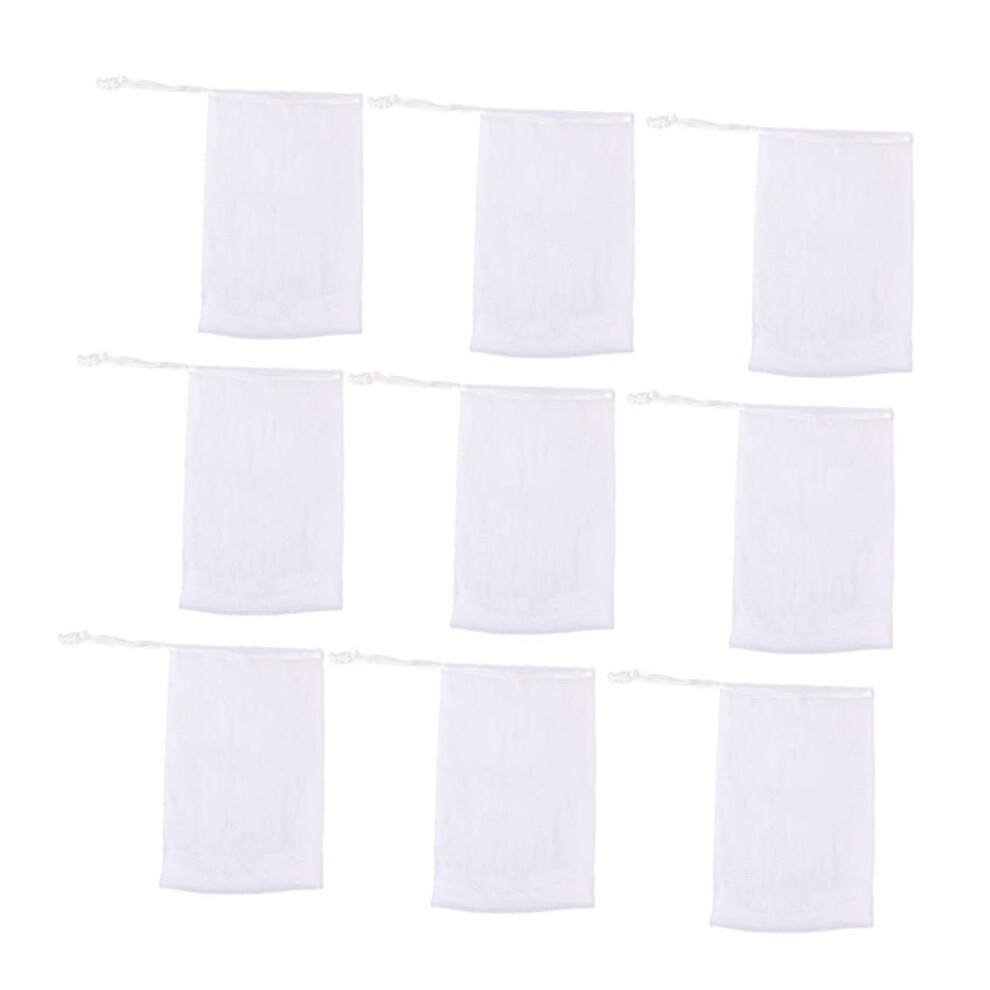 20pcs Shower Foaming Net Nylon Soap Mesh Bag with Rope for Quick Lather and Rich Bubbles