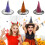 5Pcs Halloween Decorations Witch Hat Halloween for Kid-Silver 3