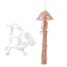 Delightful Jellyfish Ceiling Decor-Pink String lights includ