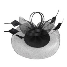 (Black) Hats for Women Tea Party Headwear Cocktail Halloween Accessory