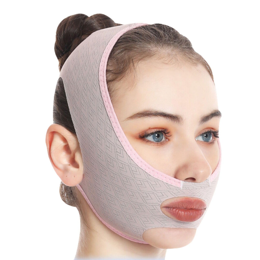 V Line Face Lift Tape with Chin Lift Strap, Reusable Band for Jawline Contouring and Skin Tightening
