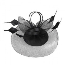 (Black) Hats for Women Tea Party Headwear Cocktail Halloween Accessory
