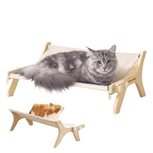 Cat Window Perch Wooden Hammock, DoubleSided Design, MachineWashable Bed Cover, AllSeason Comfort for Cats