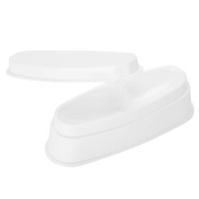 Nail Dipping Powder Tray with Ergonomic Finger Groove and Dual Depth French Manicure Compartments