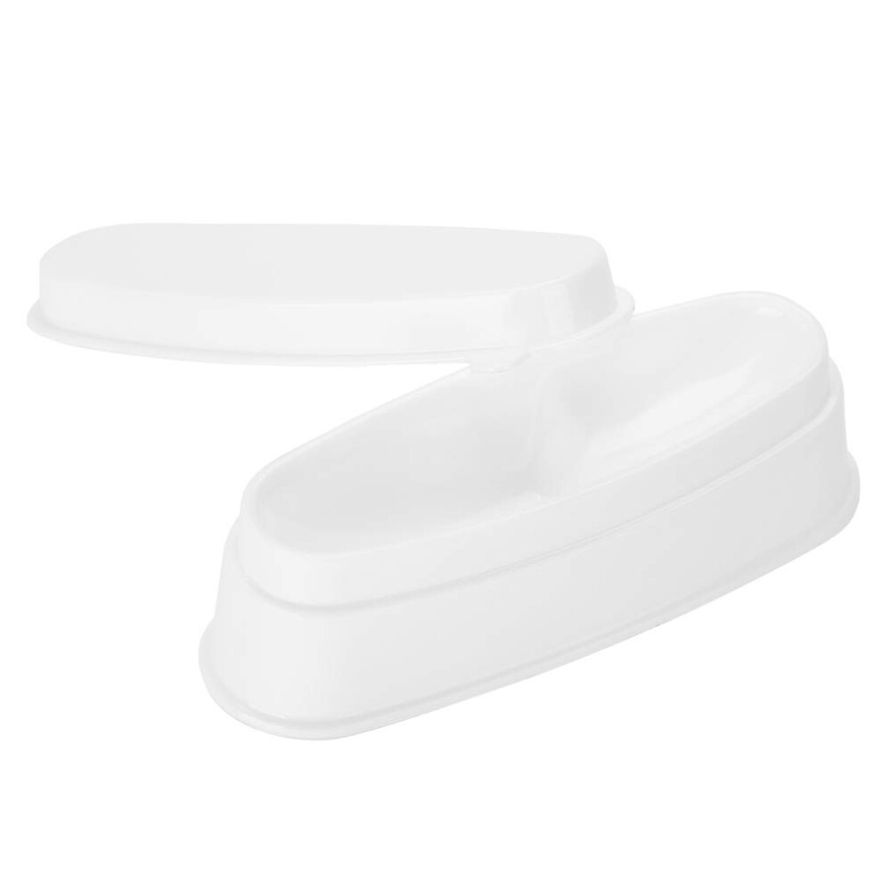 Nail Dipping Powder Tray with Ergonomic Finger Groove and Dual Depth French Manicure Compartments