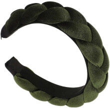 Makeup Headband Wide Hair Hoop for Girls 5Pcs Green Braided Hair Bands