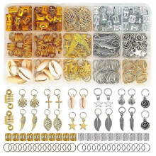 220pcs diy braided hair ties 15 styles ladies hair accessories braided pendant accessories braid hair accessories