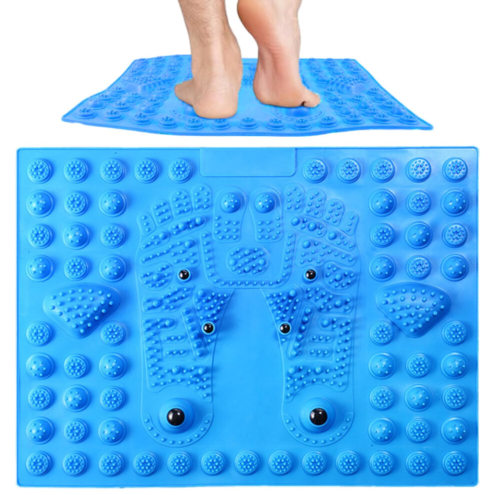 Foot Massage Mat 15.4x11.4in TPE Acupressure Pad for Pain Relief and Improved Blood Circulation