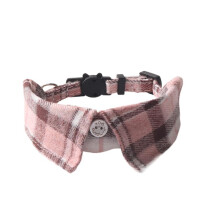 Cats Collar with Buckle Adjustable Safety Soft Tartan Collars for Small Dogs and Cats, Model A02, 1 Inch Width