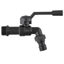 Garden Hose Faucet 1/2' Black Brass Dual Outlet Outdoor Antifreeze Spigot For Yard Irrigation, Washing Machine Connection