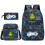 3pcs/set Printed Backpack Set with Shoulder Bag Pencil Case Travel Daypack Lightweight 1
