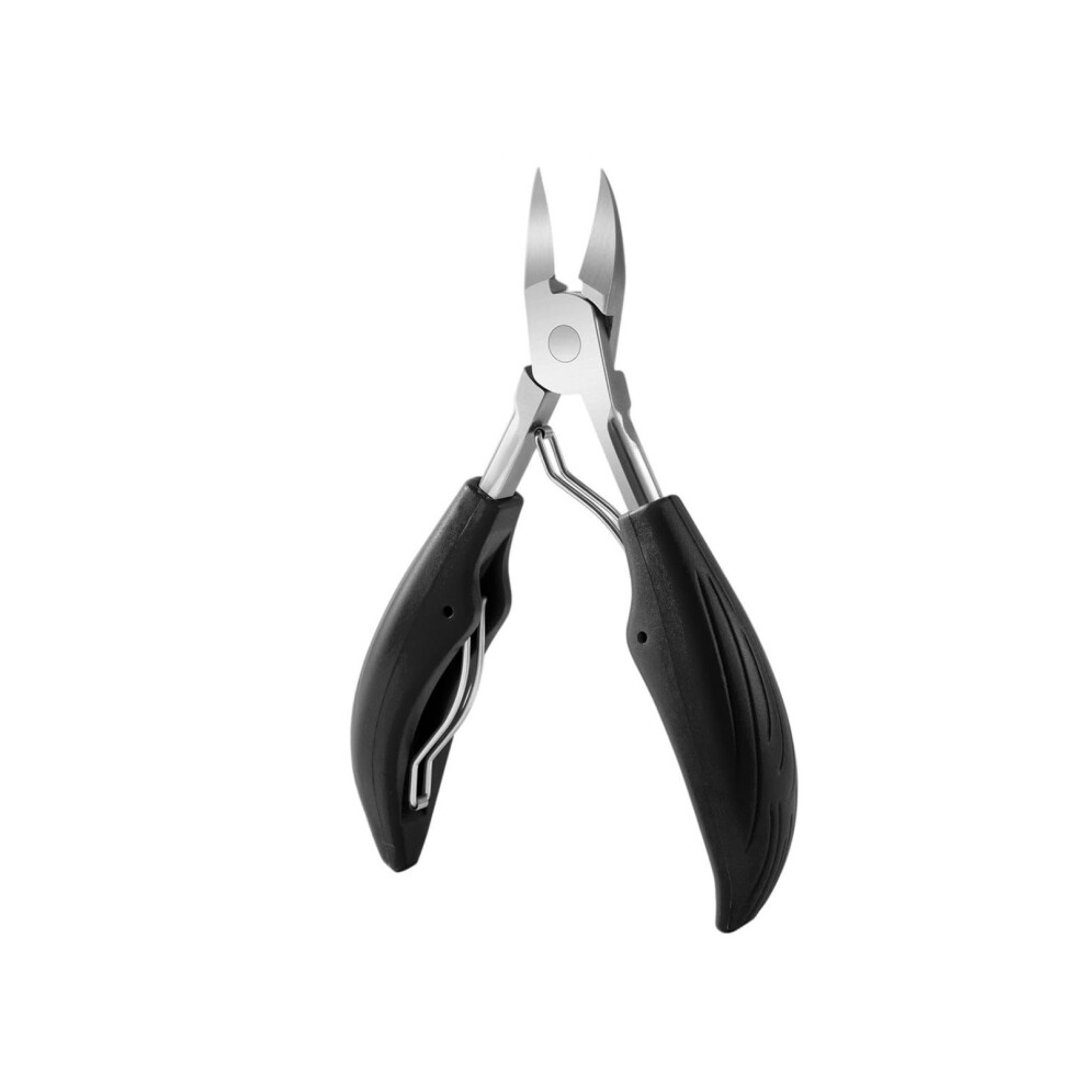 Black Ingrown Toenail Nipper Stainless Steel Ergonomic NonâSlip Grip SpringâLoaded Cuticle Trimmer