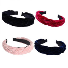 Flannelette Braid Hair Band Cross Hair Hoops for Decoration 8Pcs