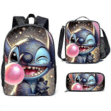 Official Stitch Kids Backpack Set | School Bag + Lunch Box + Pencil Case | Disney Licensed