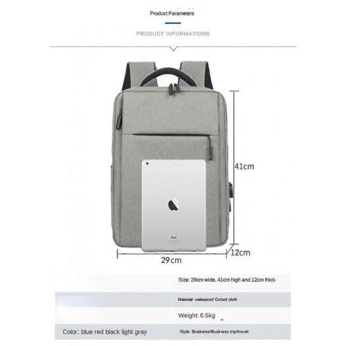 15.6 inch Laptop Bag Business Backpack Black 1