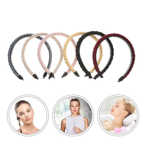 Braid Hair Headband Braided Hair Headband with Anti-Slip Function 30Pcs Set 2