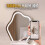 Vanity Mirror with Lights, 3 Lighting Modes and Touch Control, Marble Base, White 30x41cm 5