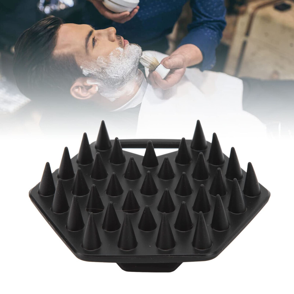 Beard Exfoliating Brush Soft Silicone Beard Scrubber with Suction Cup for Deep Pore Cleansing