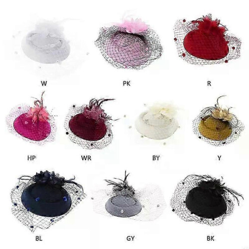 Hats 20s Solid Color Pillbox Hat Party Headwear 2
