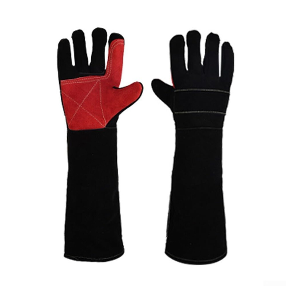 Double Layer Leather For Pet Gloves Anti Scratch Anti Bite Protection Gloves Black 45Cm 9119770760418