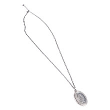 Glaubensinspiriertes Schmuckstück, Wundermedaillen-Halskette mit Schutzamulett-Motiv, katholischer religiöser Schmuck aus Titanstahl für Damen